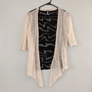 [Free People] Sheer Back Waterfall Cardigan Knit